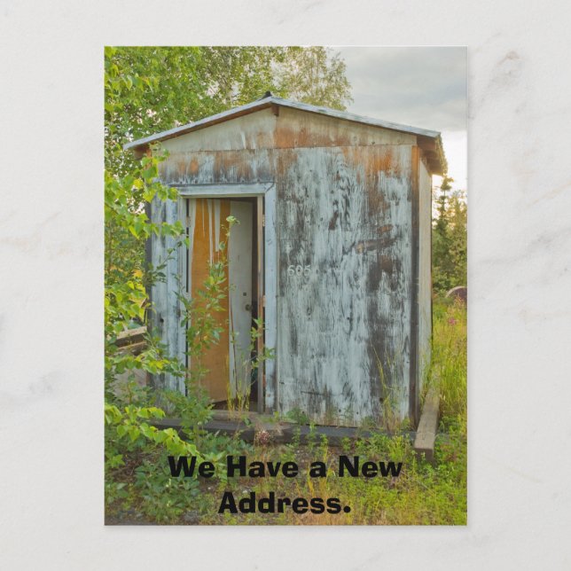 Change of Address Card: One Room Home Announcement Postcard (Front)