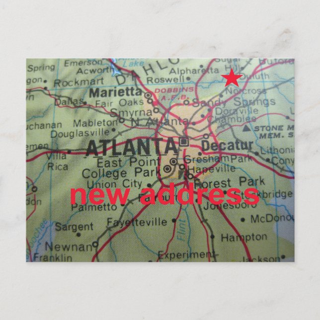 Change of address card Sugar Hill (Front)