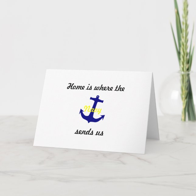 change of address cards "navy" (Front)