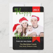 Change of Address Christmas Flat Card Photo