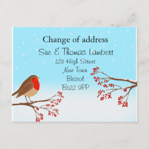 Change of address christmas holiday postcard
