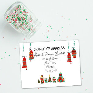 Change of address christmas postcard