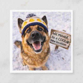 Change of Address - Dog Moving Home Enclosure Card