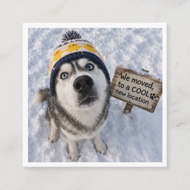 Change of Address - Dog Moving Home Enclosure Card (Front)