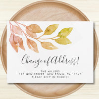 Change of Address Fall Foliage Moving