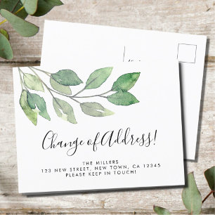 Change of Address Foliage Moving Announcement Postcard