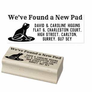 Change of Address. Frog has a New Pad. Rubber Stamp