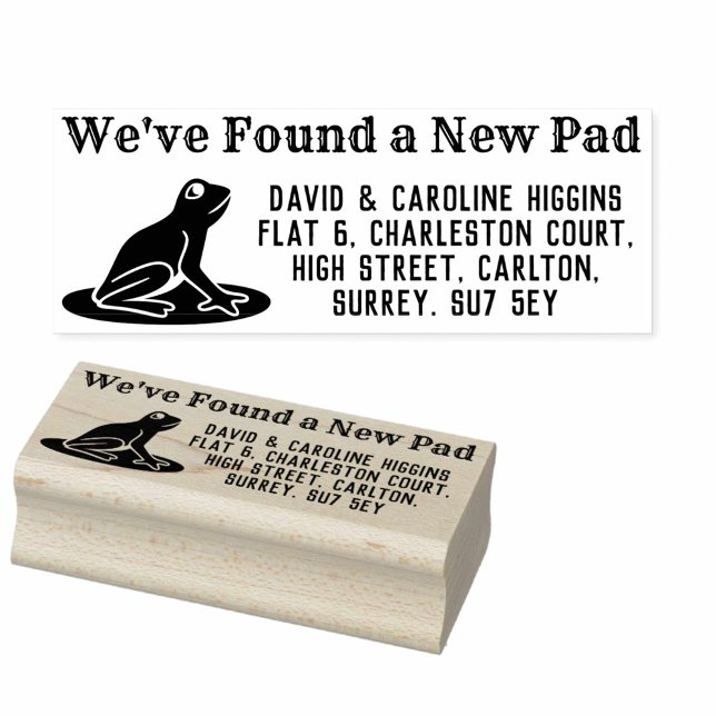 Change of Address. Frog has a New Pad. Rubber Stamp (Creator Uploaded)