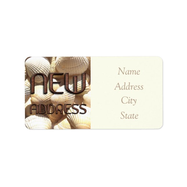 Change of Address Labels Sea Shells Funny Bricks (Front)