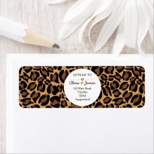 Change of address new address Leopard Print Return Address Label