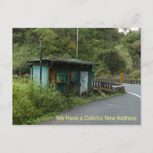 Change of Address Postcard: Colourful New Address Announcement Postcard