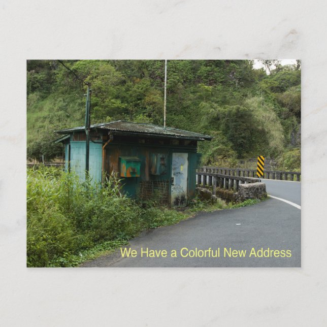 Change of Address Postcard: Colourful New Address Announcement Postcard (Front)
