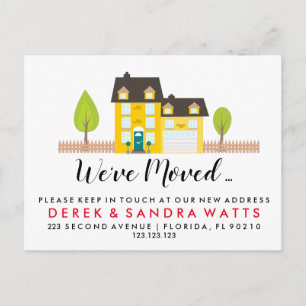 Change of address postcard we have moved house