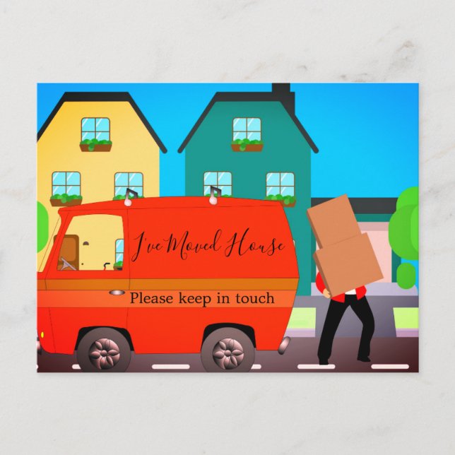 Change of Address Single Fun Custom Postcard (Front)