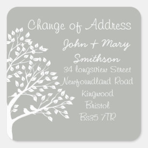 Change of Address sticker
