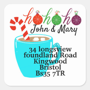 Change of Address sticker Christmas, Cocoa