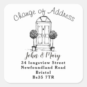 Change of Address sticker front door