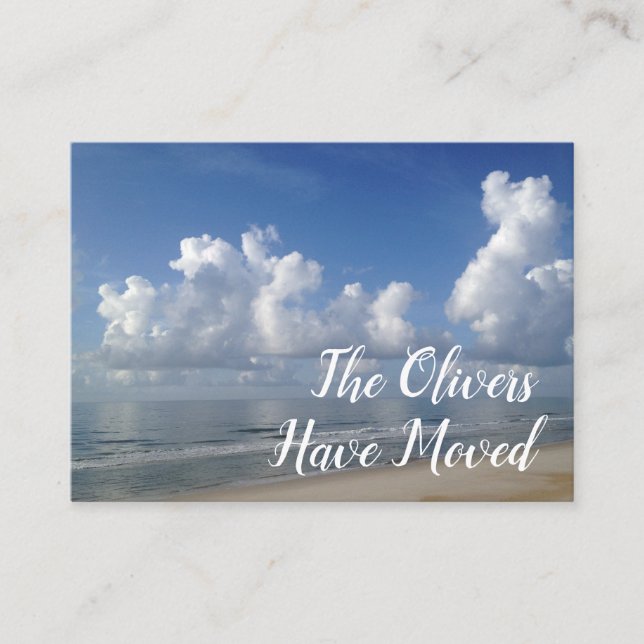 Change of Address to Beach Home Photo Card (Front)