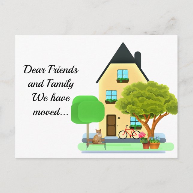 Change of Address / We Have Moved  Announcement Postcard (Front)