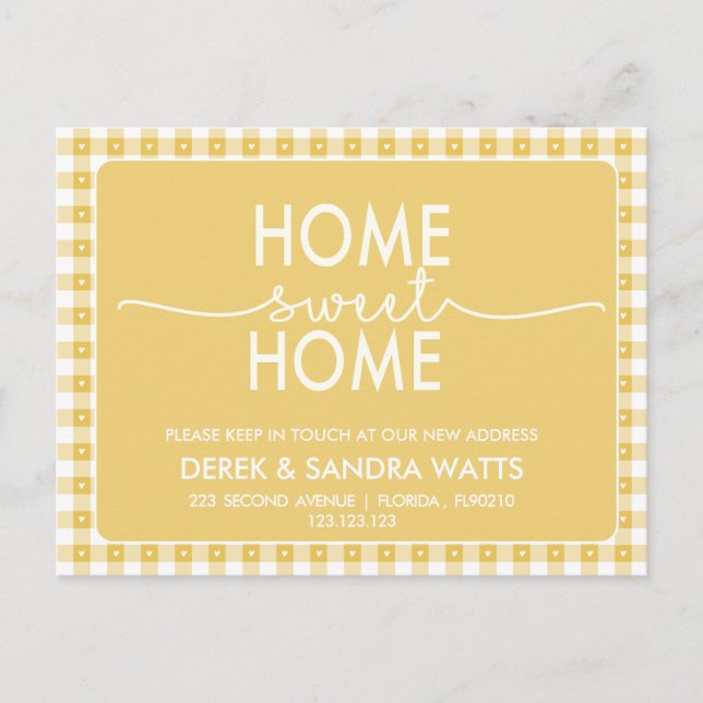 Change of address we have moved house rustic announcement postcard (Front)