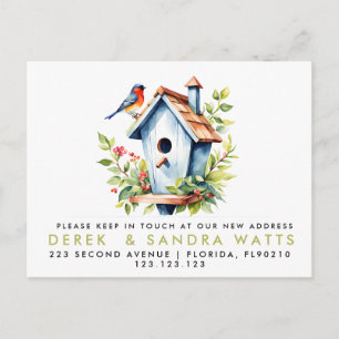 change of address we've moved announcement bird postcard