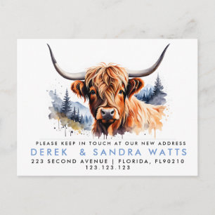 change of address we've moved announcement cow  postcard