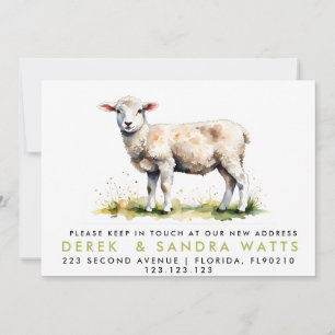 change of address we've moved announcement lamb