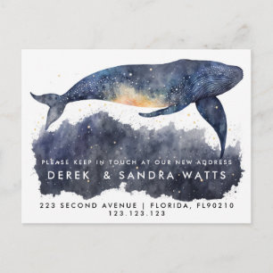 change of address we've moved announcement whale postcard