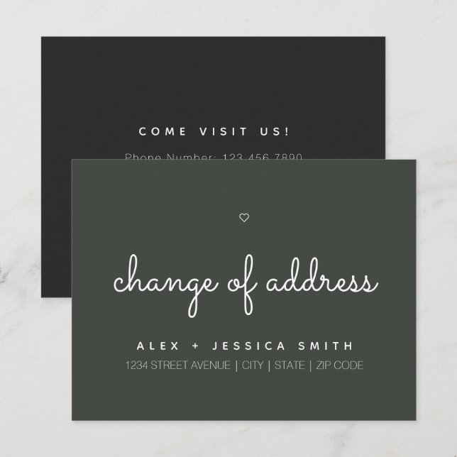 Change of Address We've Moved Cute Simple Postcard (Front/Back)