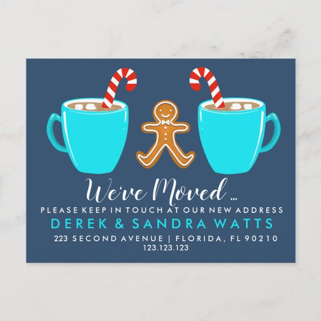 Change of address we've moved house Christmas Anno Announcement Postcard (Front)