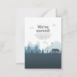 Change of Address We've Moved Moving Card
