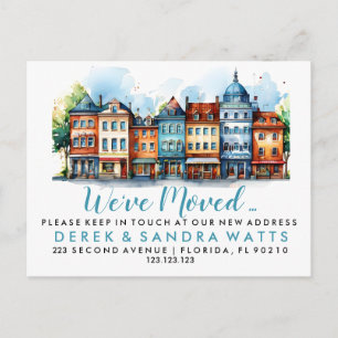 Change of address we've moved street announcement postcard