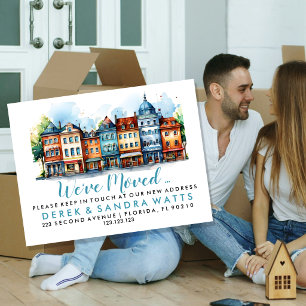 Change of address we've moved street announcement postcard