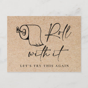 Change of Date Postponed Cancellation Event Postcard