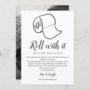 Change of Date Postponed Cancelled Event Photo Invitation