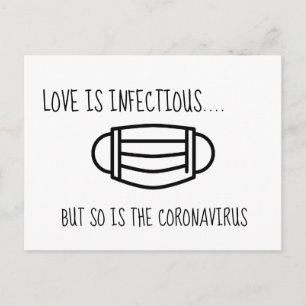 Change of plans postponed or cancelled wedding postcard