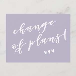 Change of Plans! Postponement Due to Corona Postcard