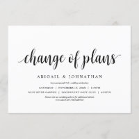 Change of plans, Wedding Change the date