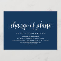 Change of plans, Wedding Change the date