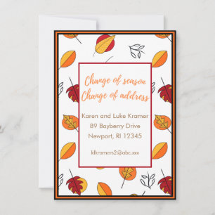 Change of Season Change of Address Announcement