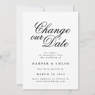 Change our Date Save The Date