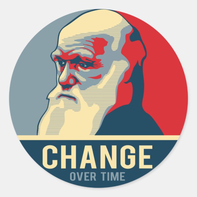 Change Over Time Classic Round Sticker (Front)