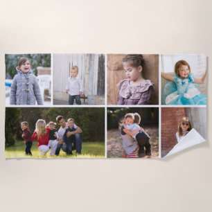 Change photos and create your own photo beach towel