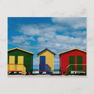 Change Rooms. Muizenberg Beach, Cape Town Postcard