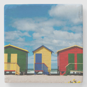 Change Rooms. Muizenberg Beach, Cape Town Stone Coaster