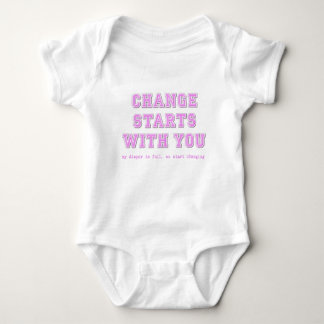 Change Starts With You Diaper Funny Romper Baby Bodysuit