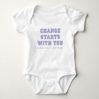 Change Starts With You Funny Baby Diaper Romper Baby Bodysuit
