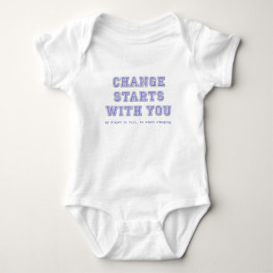 Change Starts With You Funny Baby Diaper Romper Bodysuit
