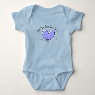 Change Text, And Then There Were Three! Blue Baby Bodysuit