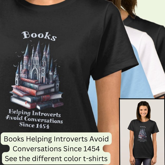 Change Text, Books Helping Introverts Avoid,  T-Shirt (Creator Uploaded)